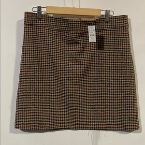 NWT J. Crew Houndstooth Patterned Skirt